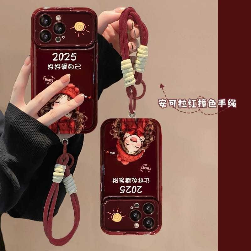 2025 yêu bản thân và để bạn làm giàu, Ốp điện thoại phù hợp 16Promax1 5Plus/14 gương 13mini/12/X