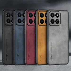 Dành cho Honor X7c Luxury Business Retro Da Cao su mềm TPU Case Cover