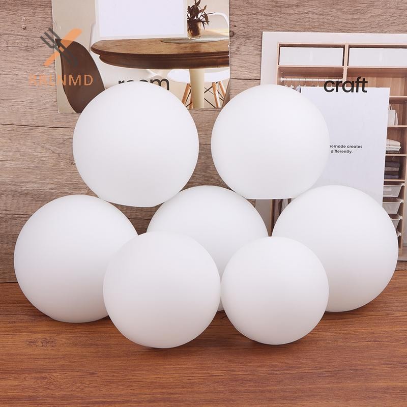 Bóng đèn thủy tinh màu trắng RRLNMD, Bóng đèn hình quả cầu Milky Fitg, D / 6 / 8 / 10cm / D12 / 13cm D15cm Vỏ đèn tròn MỚI