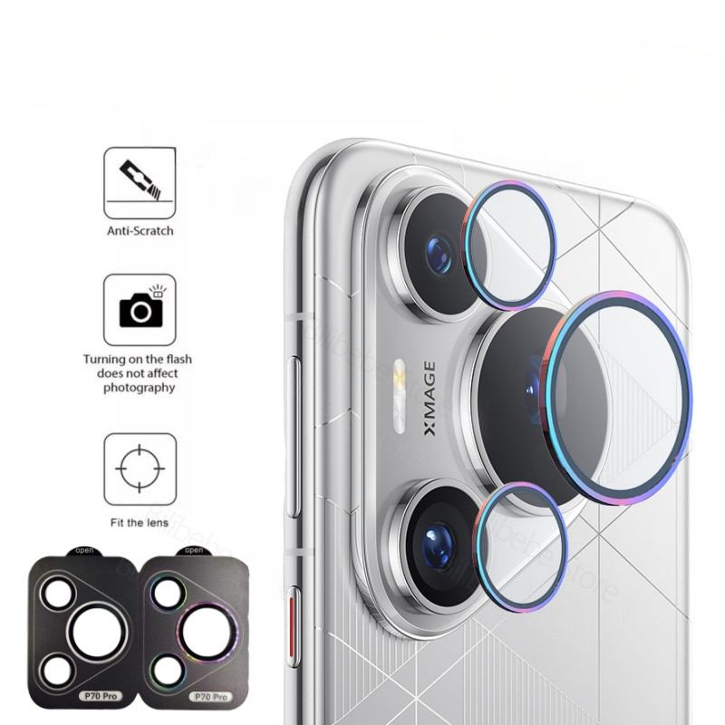 Huawei Pura70 Pura70Pro Pura70Plus Pura70Ultra Định Vị Kim Loại Sang Trọng Ống Kính Mắt Đại Bàng Kính Cường Lực Cho Huawei Pura 70 Pro Plus Siêu Chống Sốc Bảo Vệ Cản Ống Kính Điện Thoại