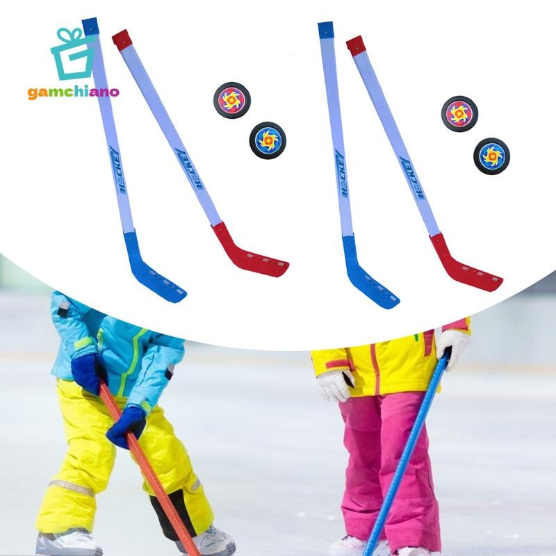 Gamchiano Kids Street Hockey Stick Set Bóng khúc côn cầu ngoài trời cho sân chơi ngoài trời
