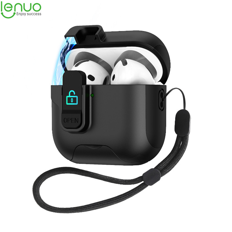 Hộp đựng tai nghe khóa Lenuo cho Airpods 4 anc Pro 2 3 1 Pro2 Vỏ