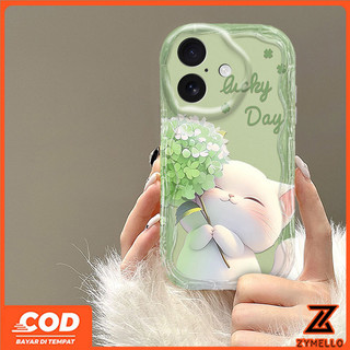 Tương thích với OPPO Reno 13F 5G Reno 13 Pro Reno12 F 5G Reno 12 Reno11 F Reno 11 5G Reno 10 Reno 8T Reno 8Z Reno 7Z Reno8 Reno7 Reno6, Ốp điện thoại TPU chống sốc hình mèo Hydrangea