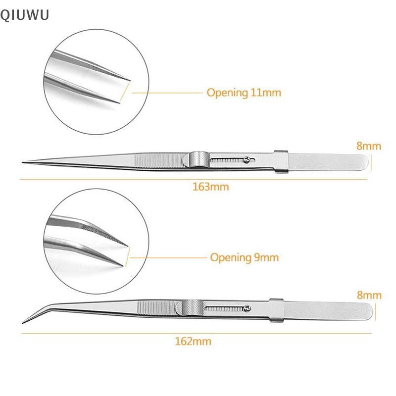 Nhíp bằng thép không gỉ QIUWU Dụng cụ sửa chữa linh kiện điện tử Nhíp đa năng Nhíp trang sức chất lượng cao.