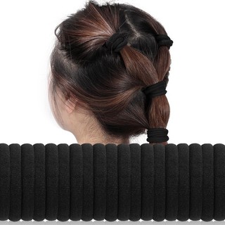 Dây buộc tóc thể thao 10 / 20 / 30 chiếc, Dây buộc tóc bằng Polyester có độ đàn hồi cao Không có đường may, Băng đô tập thể dục bền bỉ cho nữ Màu đen 4cm / 5cm