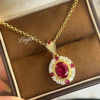 Châu Âu Mỹ ins Phong Cách Mới Kim Cương Hoa Hồng Ruby Phù Hợp Với Nữ