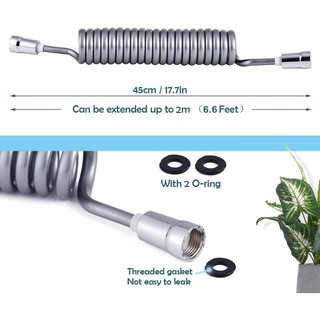 Dây Vòi Xịt Vệ Sinh Co Dãn PU 1.5M/2M/3M – Lò Xo Uốn Xoắn, Dễ Dàng Kéo Dài, Nối Vòi Xịt Vệ Sinh Tiện Lợi