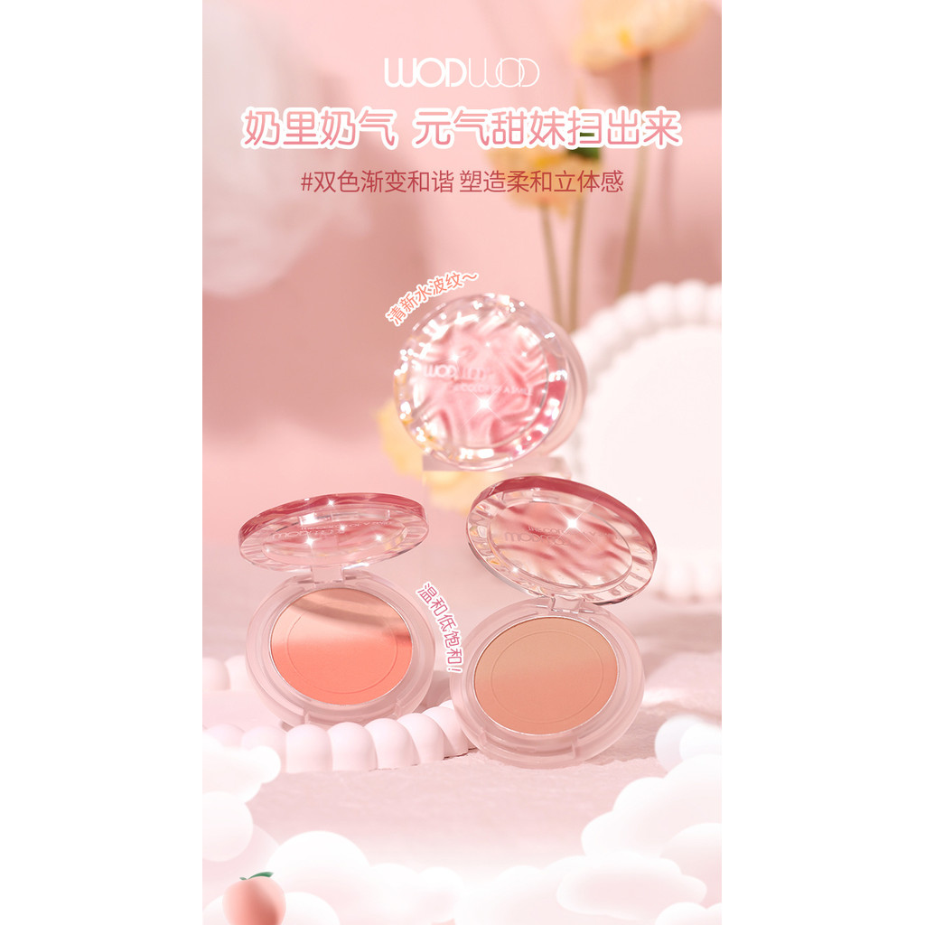 ✨2293 Hidden WODWOD Gradient Blush Niche Thương hiệu khỏa thân Trang điểm tự nhiên Matte Rouge Phấn mắt lớp Sun Red 25.4.20