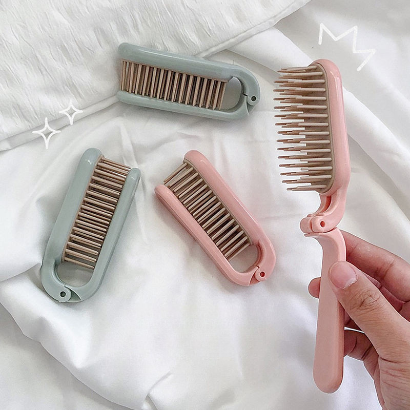Lược Có Thể Gập Lại Nữ Di Động Di Động Du Lịch Nhỏ Mini Dễ Thương ins Sinh Viên Chống Tĩnh Điện Massage Lược Tóc Mịn
