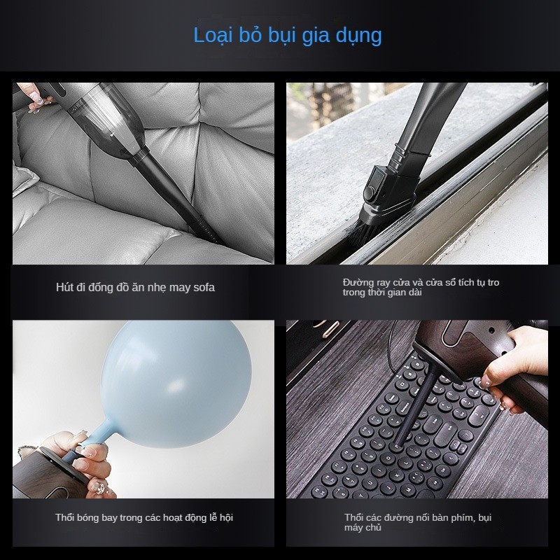 Máy hút bụi ô tô không dây cầm tay Hút thổi tích hợp Xe sử dụng kép Hút siêu mạnh Máy hút chân không công suất cao