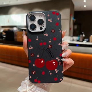 Ốp Điện Thoại Trái Cây Anh Đào Cho Vivo V40E V29Lite V23E Y16 U10 S1 Pro X200Pro Mini X100 X100S X90 X90S IQOO 13 Z7 Pro Z9S Z9 Vỏ Chống Sốc Bảo Vệ Ống Kính