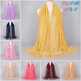 Mùa Hè Dài Gạc Màu Ren Rỗng Chảy Lụa Khăn Khăn Choàng Khăn Choàng Hồi Giáo Khăn Trùm Đầu