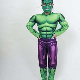 Trang phục Cosplay Hulk phù hợp cho tiệc Halloween dành cho cả gia đình