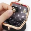 FUHUIOT Kiss Lock Ví đựng tiền xu, Túi đựng đồ trang sức bằng da PU vuông, Túi đựng đồ nhỏ đa chức năng Mini đơn giản