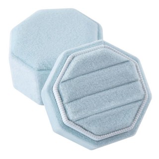 Hộp đựng nhẫn nhung hình bát giác Jay cho ba chiếc nhẫn Hộp trưng bày đính hôn Flannel mềm