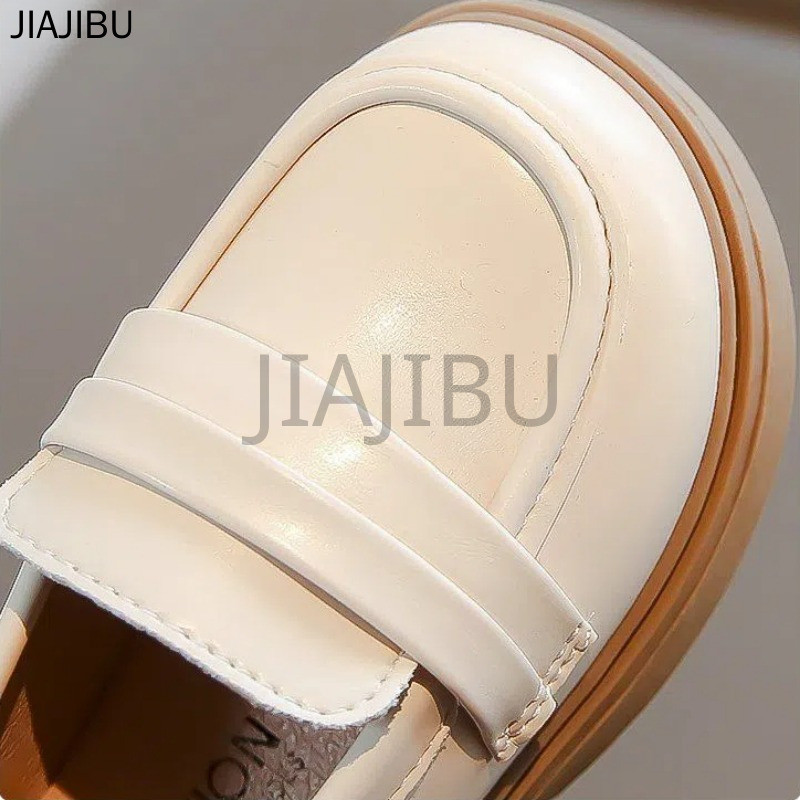 Giày Trẻ Em Thời Trang Korean Fashion Brown Platform Mary Jane Shoes Giày Đi Học Màu Đen Giày Công Chúa Cosplay Màu Be Dễ Thương Cho Bé Gái British Casual Soft Sole Lolita Doll Shoes Giày Lười Kéo Mũi Tròn Chống Trượt Giày Da Nhỏ Giày Nhảy Giày Búp Bê