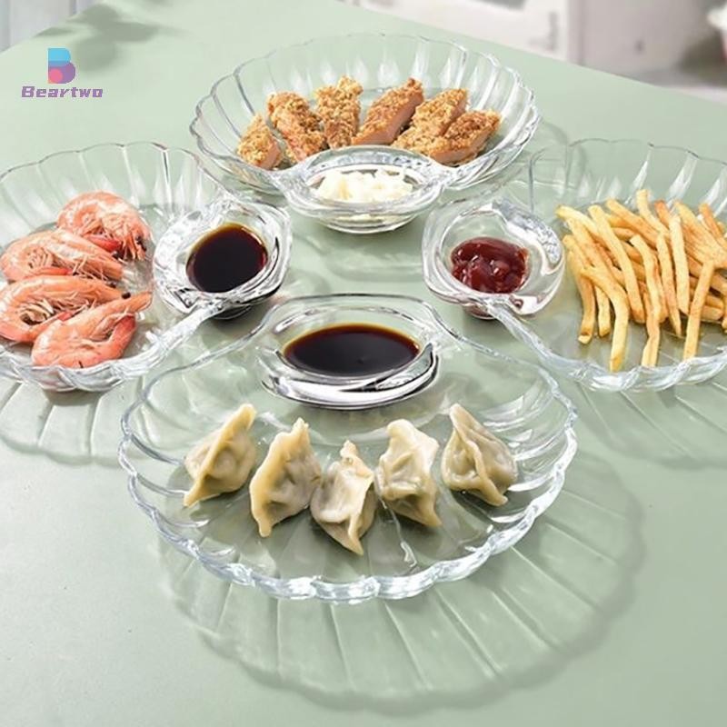< Beartwo > 1 Đĩa Bánh Bao Trong Suốt Có Đĩa Gar Mảnh Sushi Ăn Sáng Trái Cây Khô Snack Spitg Ăn ĐẹpPiece