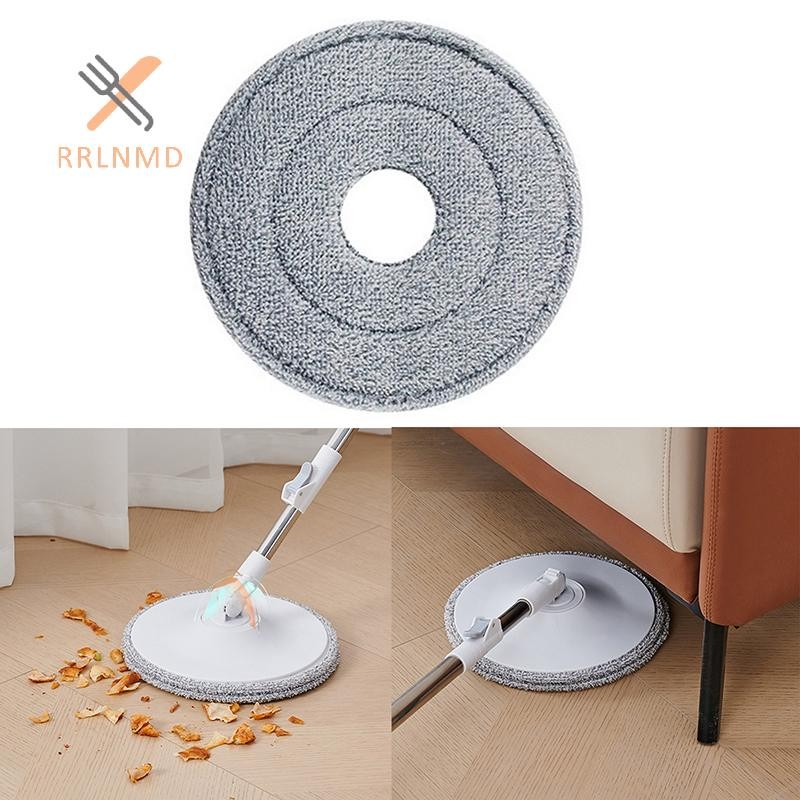 Rrlnmd 25cm Tròn Lau Đầu Vải Xoay Vòng Để Vệ Sinh Sàn Miếng Lót Thay Thế Nhà Phụ Kiện Đa Năng 360 Xoay Thùng Khăn MỚI