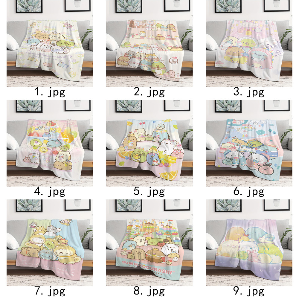 Sumikko Gurashi Flannel Chăn Một Mặt In Flannel Chăn Điều Hòa Không Khí Chăn