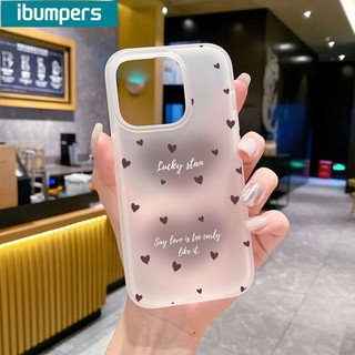 ibumpers Ốp Lưng IPhone Đẹp Họa Tiết Trái Tim Tình Yêu Ốp Điện Thoại Trong Suốt Nhám Mờ TPU Mỏng Chống Sốc Chống Bẩn Cho IPhone 16 15 14 12 13 11 Pro Max IP 7 8 Plus X XS XR