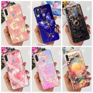 Dành Cho Samsung Galaxy A11 Ốp Lưng SM-A115F Silicon Hoa Phổ Biến Mềm Trong Suốt Ốp Lưng Điện Thoại Samsung A11 M11 SM-M115F Capa