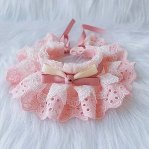 【Ready Stock】 Cat Dog Saliva Towel Pet Scarf Scarf Ins Style Bow Tie Photo Cute Jewelry Lace Bib Props mHtI