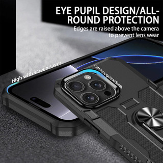 Dành Cho iphone 16 Pro Max / 15 Pro Max / 14 Plus Ốp điện thoại PC Cứng Mềm TPU Edge Bảo Vệ Camera Vòng Giá Đỡ Chân Đế Chống Sốc Mỏng Bao