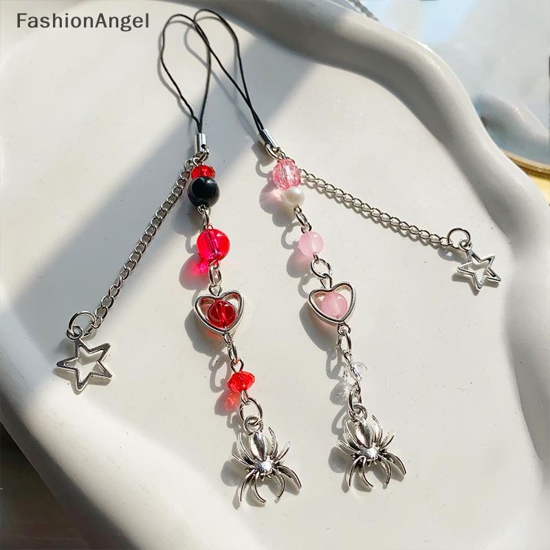 Fashionangel Y2K Gothic Đính Hạt Điện Thoại Di Động Dây Sáng Tạo Mặt Dây Chuyền Nhện Dây Chuyền Điện Thoại Thẩm Mỹ Dây Đeo Điện Thoại Di Động Keycord VN