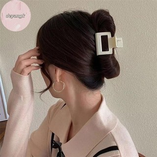 Deyangk Rỗng Màu Vuông Móng Vuốt Tóc Nhỏ Kẹp Tóc Nhựa Barrettes Đuôi Ngựa Kẹp Cua Dành Cho Nữ Phụ Kiện Tóc VN