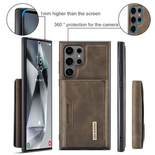 2 Trong 1 Ví Có Thể Tháo Rời Cho S25 S24 S23 S22 S21 Ultra Túi Đựng Thẻ Dây Da Từ Tính Túi Cà Phê