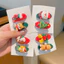 YT4 Giáng Sinh Ông Già Noel Kẹp Tóc Nữ Mỏ Vịt Kẹp Lễ Hội Chuông Cây Nai Sừng Tấm Kẹp Tóc Trẻ Em Quà Tặng