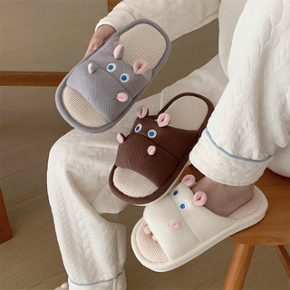 XIXITIAO Cotton Vải Lanh Dép Ngựa Hoạt Hình Mùa Hè Phong Cách Mới Bé Gái Thường Ngày
