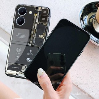 Ốp lưng Vivo Y36 Y27 Y28S 5G, ốp lưng Vivo Y27S Y28, bảng mạch PCBA, ốp điện thoại chống sốc hình Mario hoạt hình với bảo vệ camera, vỏ điện thoại cho nam giới