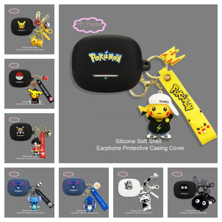 Cho SoundPEATS Air 5 pro Vỏ Tai Nghe Silicon Vỏ Mềm Tai Nghe Hoạt Hình Pikachu Dễ Thương Vỏ Bảo Vệ Vỏ Bảo Vệ Chống Thấm Nước Có Mặt Dây Chuyền