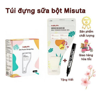 Túi Đựng Sữa Bột Misuta Hộp 30 Túi 50g Tương Đương 300ml Sữa, Túi Đựng Sữa Công Thức Tiện Lợi Cho Bé