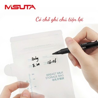 Túi Trữ Sữa Misuta Có Vòi Bảo Quản Sữa Khi Đi Du Lịch Chất Liệu An Toàn Thiết Kế Miệng Túi To Dễ Đổ Sữa