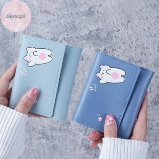 Deyangk Nữ Ngắn Dễ Thương Ví Nhỏ Học Sinh Gấp Ba Hộp Đựng Thẻ Cô Gái Túi Đựng Thẻ Ví Đựng Tiền Xu Ví Nữ Túi Hoạt Hình VN