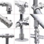 Chốt khung JUIC, Thép hợp kim nhôm 1\ 2 '' / 3\ 4 "/ 1 '' Đầu nối lắp ống, Khuỷu tay DIY Khóa cố định Ống nối ống tròn