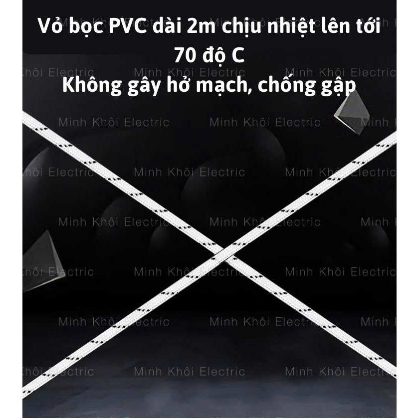 Dây bàn ủi Tiến Thành lõi đồng dài 2 mét 2000w,dây nguồn bàn ủi,dây bàn là,dây nguồn bàn là,dây điện nguồn bàn là