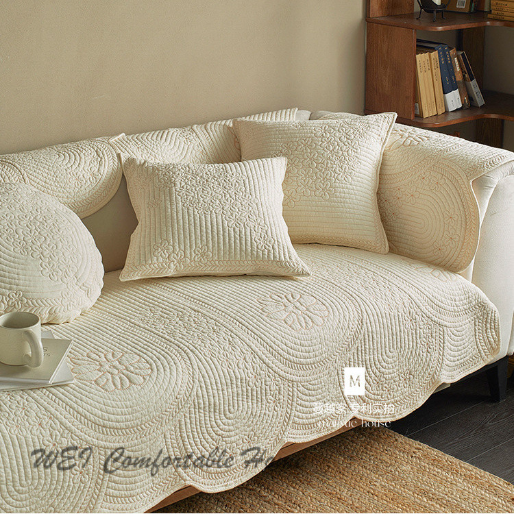 Đệm sofa cotton đã giặt, Bọc Sofa cotton, khăn phủ, đệm ghế, ghế sofa thông dụng 123 người, khăn phủ chống bụi