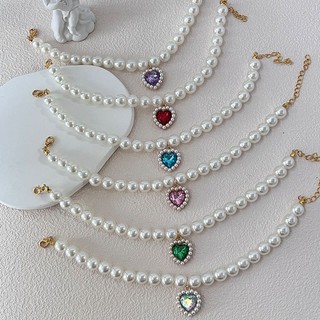 Vòng cổ mèo Vòng cổ ngọc trai thú cưng Phụ kiện cổ chó Phụ kiện trang sức thú cưng Mặt dây chuyền chó con