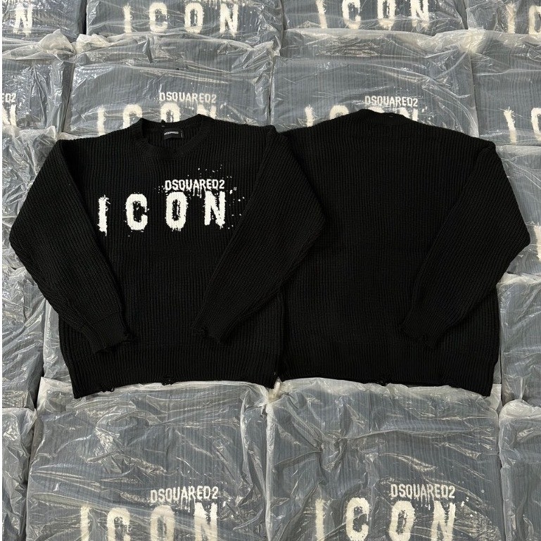Áo Len DSQ Icon Vảy Sơn KCloset Áo Sweter Chất Len Mịn Dày Dặn Dáng Rộng Nam Nữ NA501