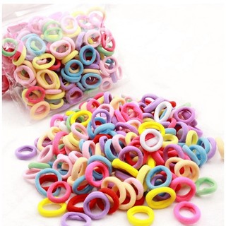 [3-5 Ngày Đến] Nhẫn Tóc Co Giãn Cho Trẻ Em 20mm Nylon Mềm Không Phai Màu, 100 Dây Buộc Tóc Nhiều Màu Sắc Cho Bé Gái, Băng Đô Quấn Tóc Tròn Nhẹ Nhàng Cho Bé Sử Dụng Hàng Ngày