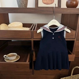 D455-[tomnaukid] Đầm Polo viền Thuỷ thủ cho bé gái size từ 8-30Kg