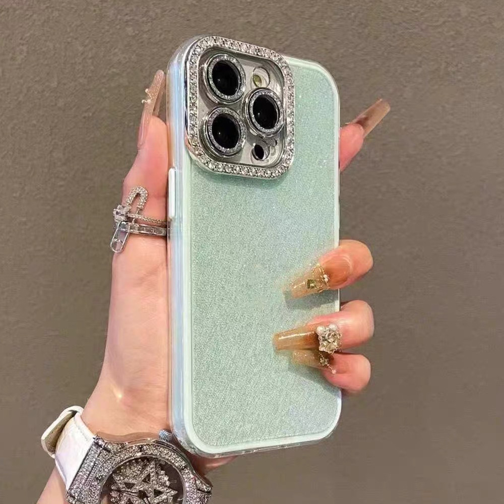 Ốp Điện Thoại Phim Ống Kính Lấp Lánh Cho iPhone 17 Pro Max 16 Plus 15 14 13 12 11 Vỏ Bảo Vệ Chống Sốc