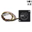 3010 Vòng bi đôi 12V 3CM Turbo Blower Điều khiển nhiệt độ PLC Đo tốc độ Quạt làm mát xoay cao Bo mạch chủ 4 dây cắm 4 chân