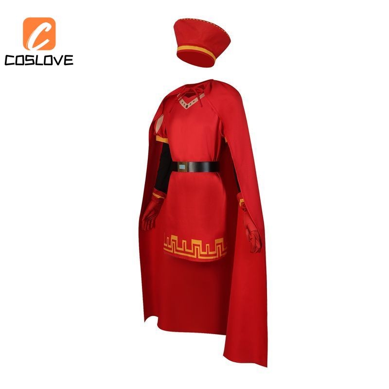 Anime Phim Shrek Chúa Farquaad Cosplay Quần Áo Trọn Bộ Trang Phục Màu Đỏ Trang Phục Áo Dài Halloween Đảng Cosplay