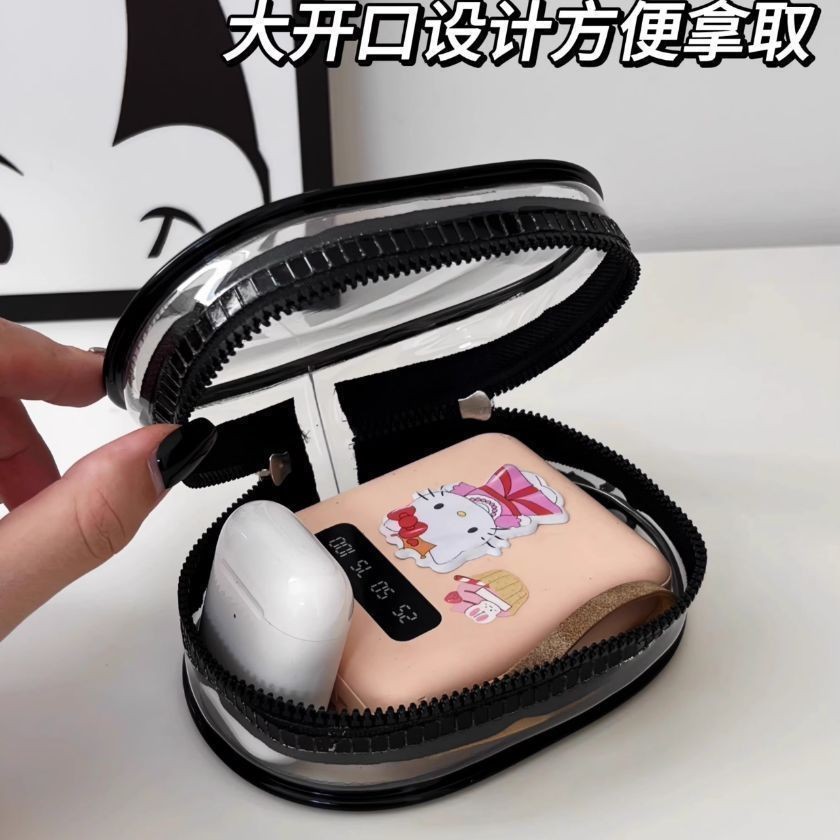Túi đựng cáp ô tô TPU trong suốt Phụ kiện ô tô Túi lưu trữ cho dây sạc điện thoại Xe du lịch Tech Gear Hộp đựng di động đa năng