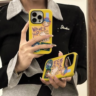 Thẻ Hoạt Hình 2 Trong 1 Cho Apple 16 Pro Max iPhone 15 Dual Layer 14 Pro Film 13 / 12 / 11 Pro Max 7 / 8p Xs Max Vỏ Bảo Vệ Chống Sốc