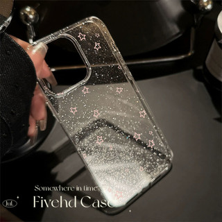 Ins Hàn Quốc Đơn Giản Ngôi Sao Hồng Bling Vỏ Cao Cấp Cho iPhone 11 16 16E 15 14 13 12 Pro Xs Max XR X 7 8 Plus SE Vỏ Điện Thoại TPU Mềm Bảo Vệ Nhật Bản Lấp Lánh Trường Hợp HD Clear Cover